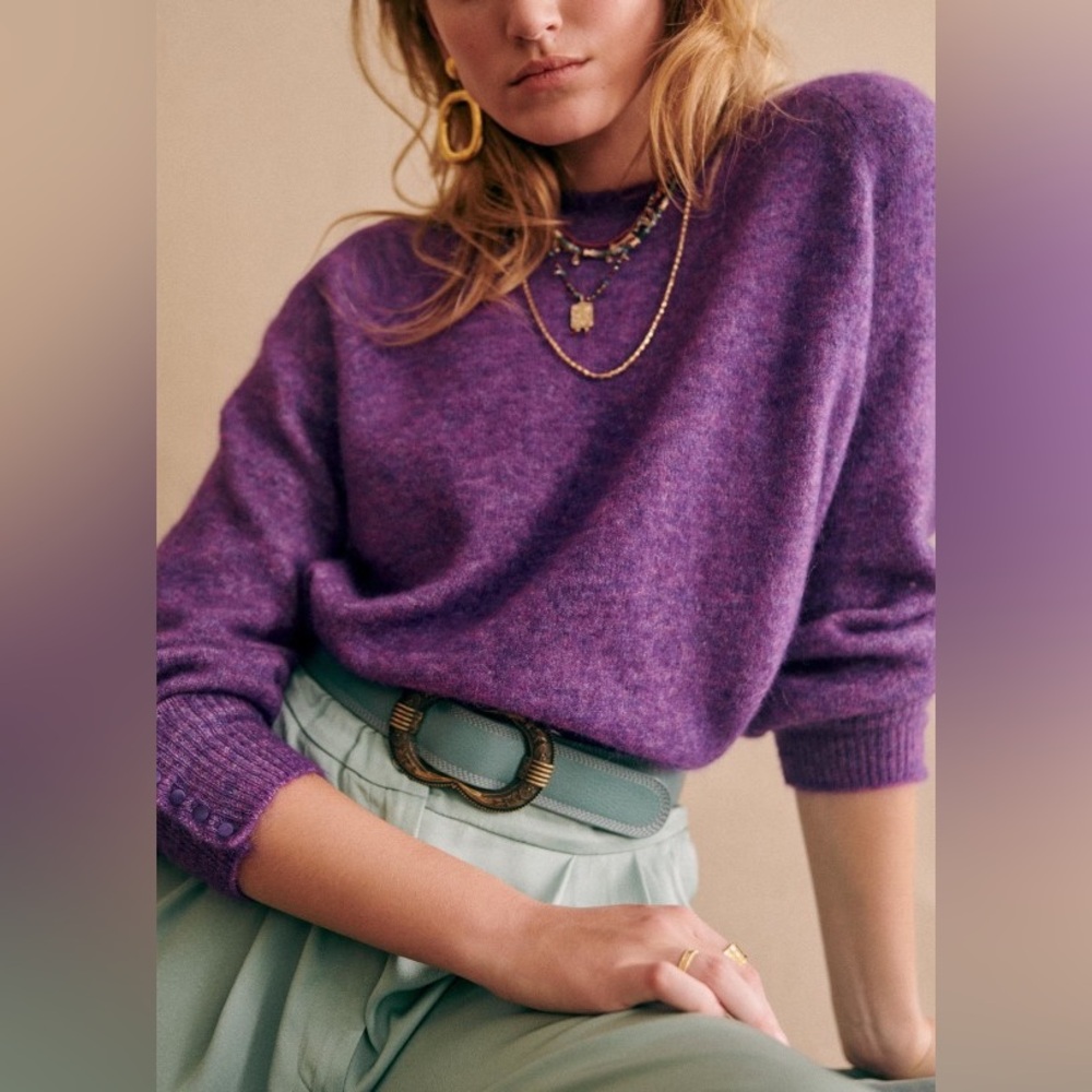 Sezane Louise Jumper - Purple XXXL - Picture 4 of 8